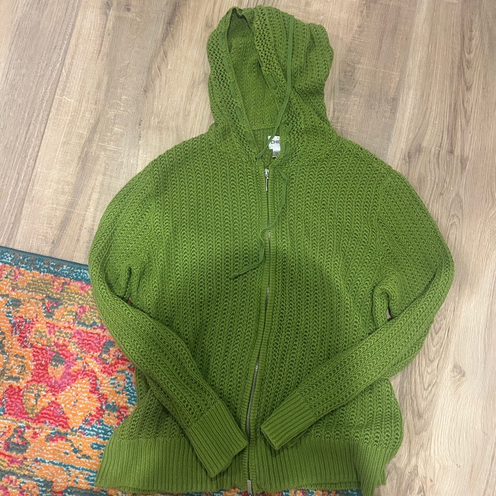 Chico's Vibrant Green Knit Sweater